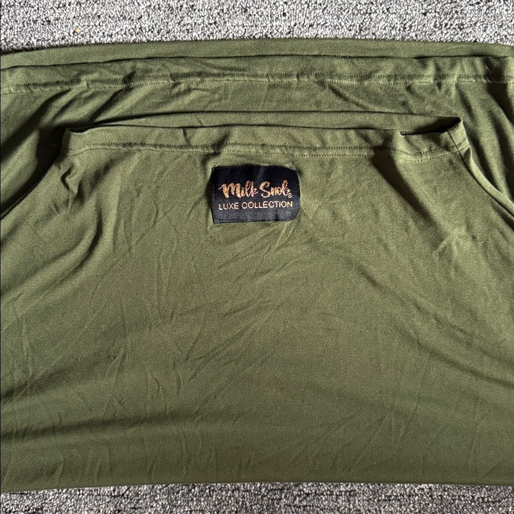 Milk Snob Luxe Collection Olive Green Kids Blanket